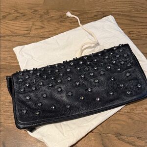 Black Studded Clutch Bag